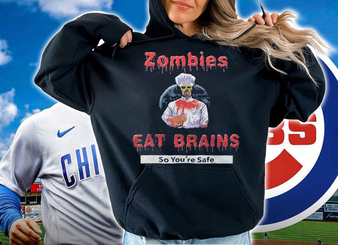 Zombies eat brains so you're safe chef 2021 Halloween T-shirt hoodie