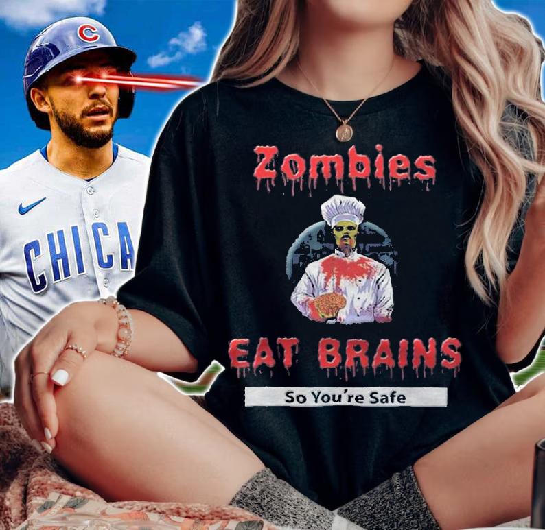 Zombies eat brains so you're safe chef 2021 Halloween T-shirt woman shirt