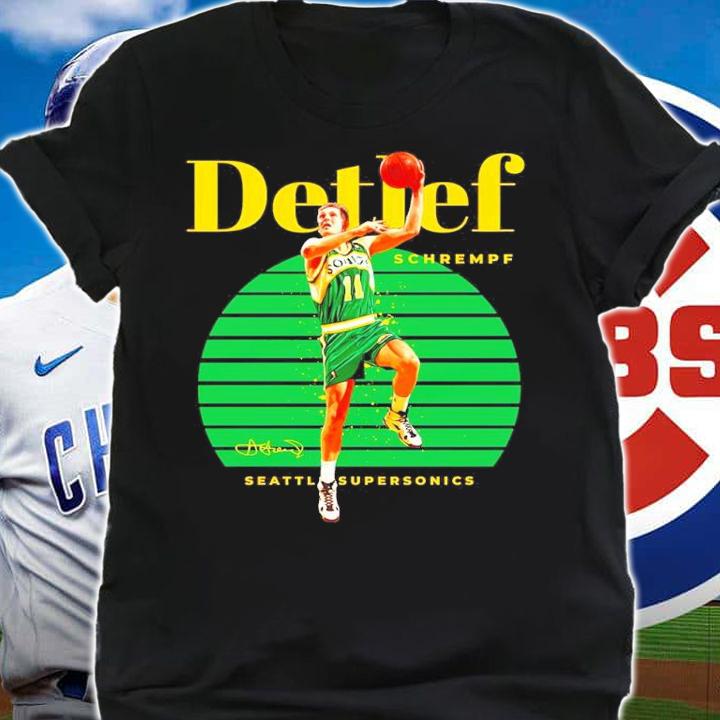 Detlef Schrempf Seattle Supersonics signature shirt shirt