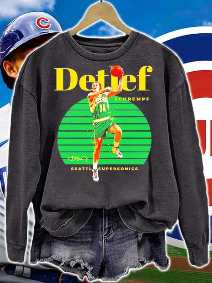 Detlef Schrempf Seattle Supersonics signature shirt sweatshirt