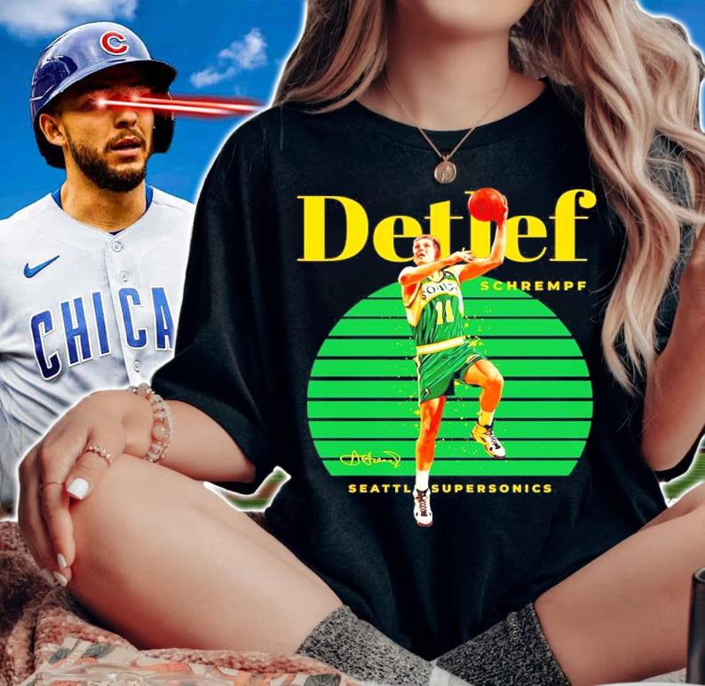 Detlef Schrempf Seattle Supersonics signature shirt woman shirt