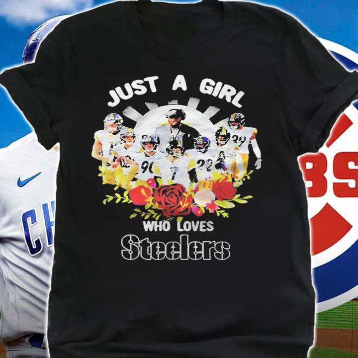 Flower just a girl who loves Steelers signatures T-shirt