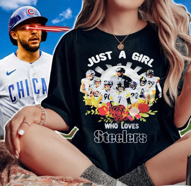 Flower just a girl who loves Steelers signatures T-shirt
