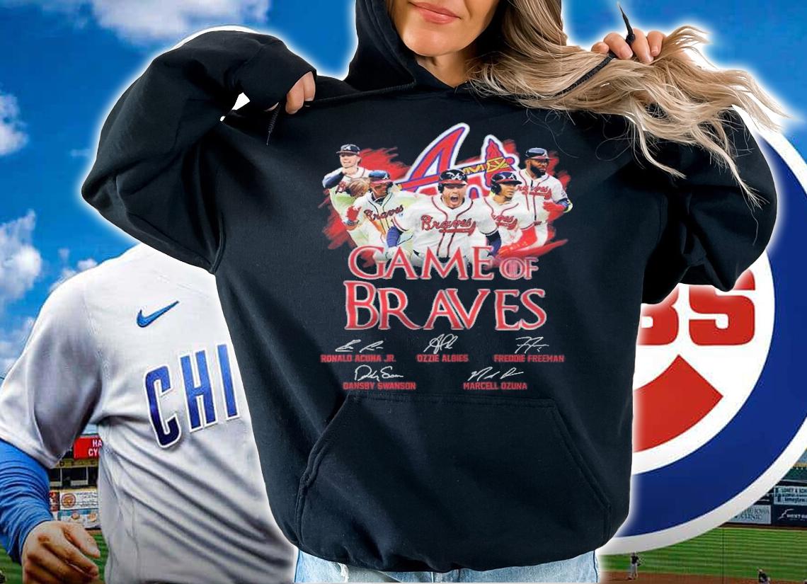 Game Of Braves player signatures shirt