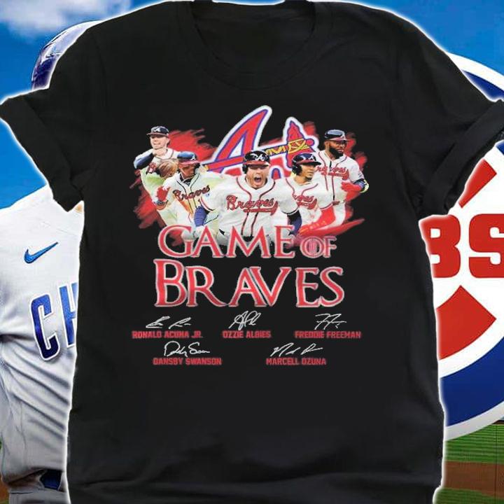 Game Of Braves player signatures shirt