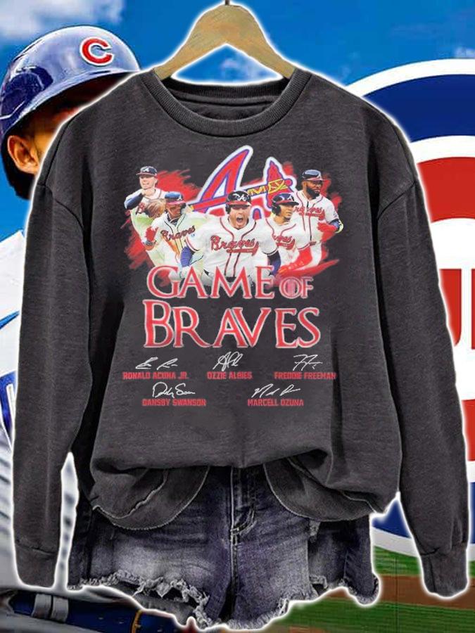 Game Of Braves player signatures shirt