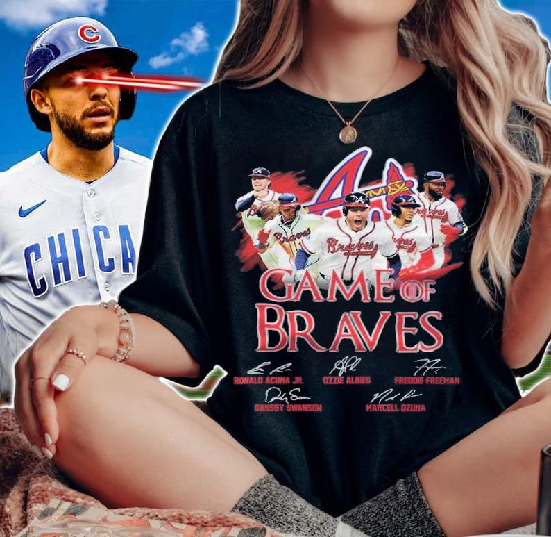 Game Of Braves player signatures shirt