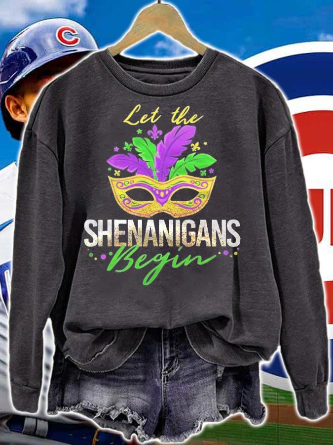 Mardi Gras Shirts For Women Men Let The Shenanigans Begin Shirt sweatshirt