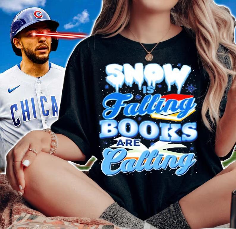 Snow Is Falling Books Are Calling About Reading T-Shirt woman shirt