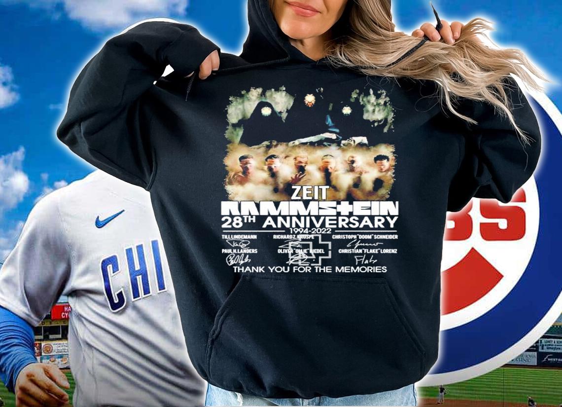 Zeit Rammstein 28th anniversary 1994-2022 signatures shirt