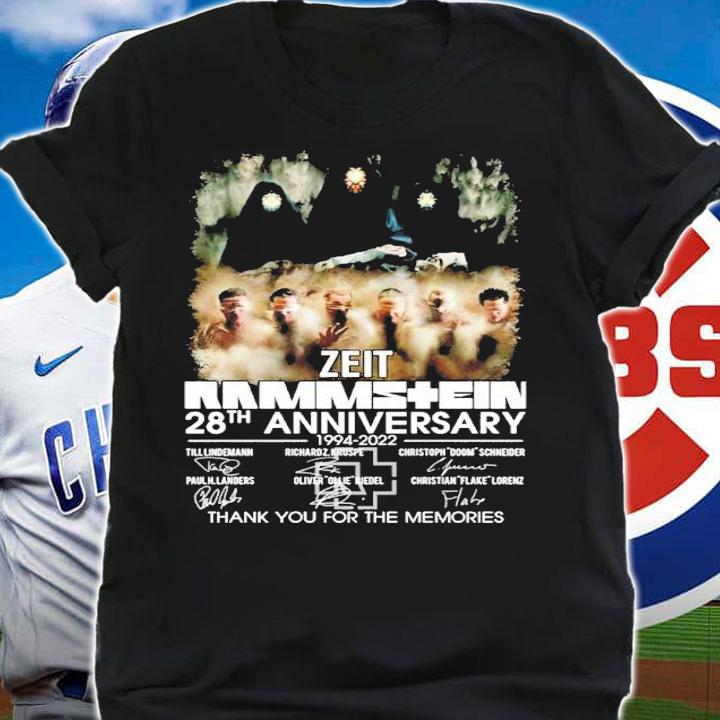 Zeit Rammstein 28th anniversary 1994-2022 signatures shirt