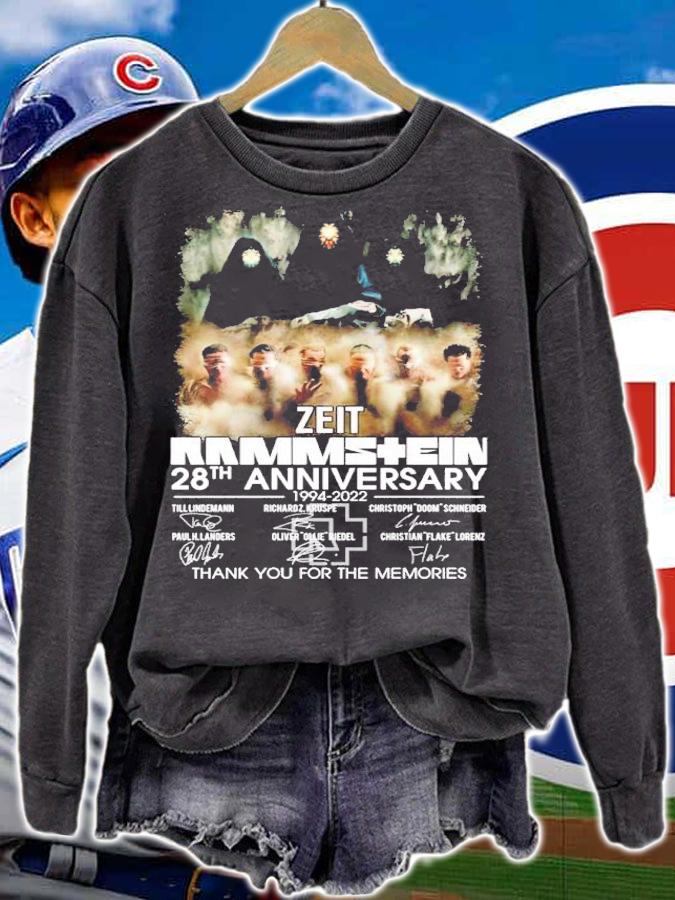 Zeit Rammstein 28th anniversary 1994-2022 signatures shirt