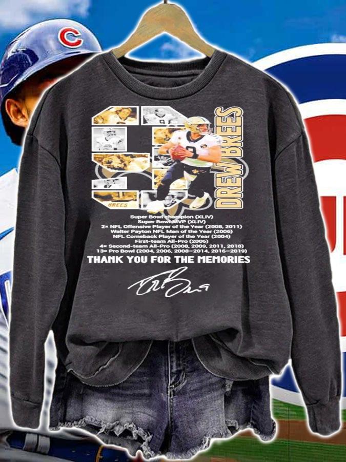 9 Drew Brees thank you for the memories t-shirt sweatshirt