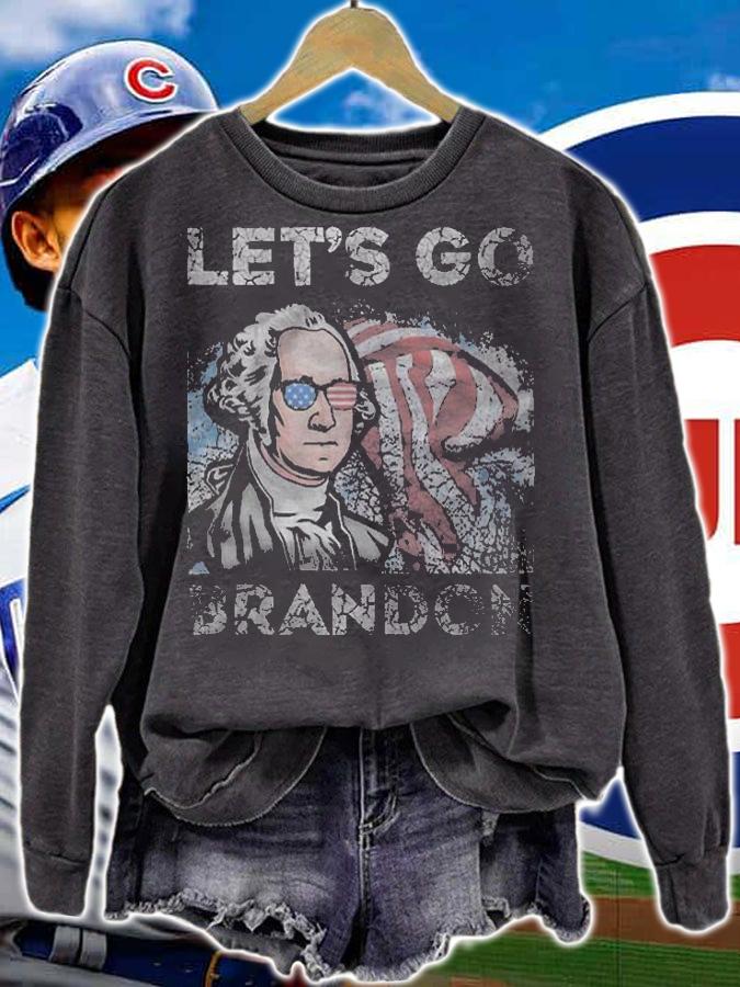Let's Go Brandon George Washington American Flag T-Shirt sweatshirt