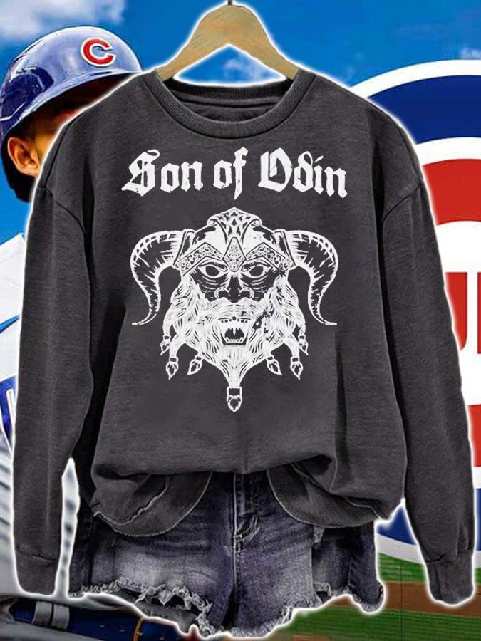Mens Son Of Odin Viking Warrior Norseman Beard Walhalla North T-Shirt sweatshirt