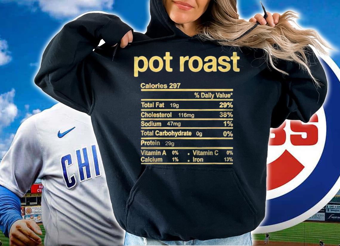 Pot Roast Nutrition Facts Funny Thanksgiving Christmas T-shirt