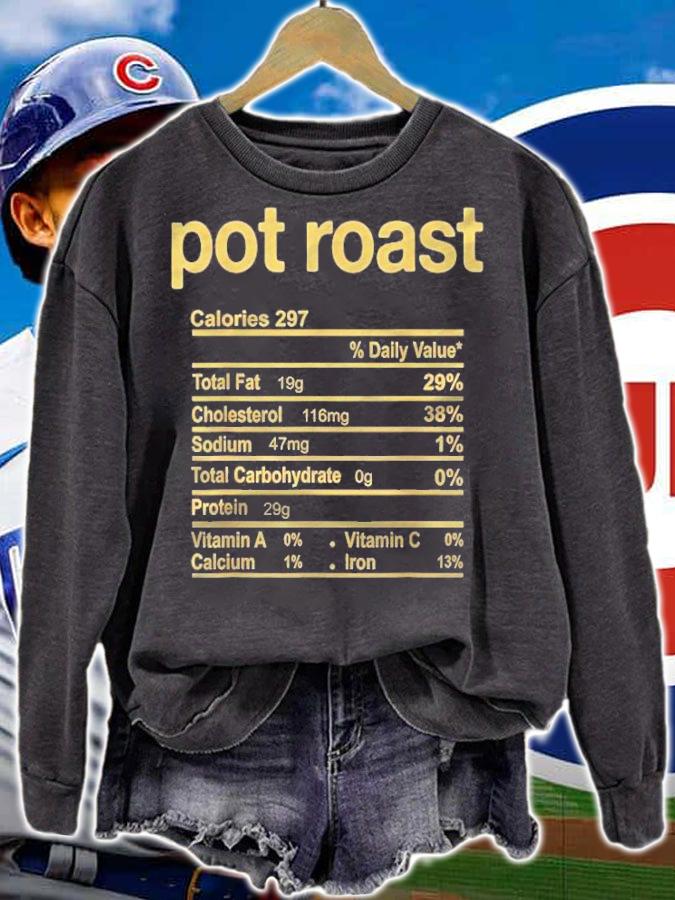 Pot Roast Nutrition Facts Funny Thanksgiving Christmas T-shirt