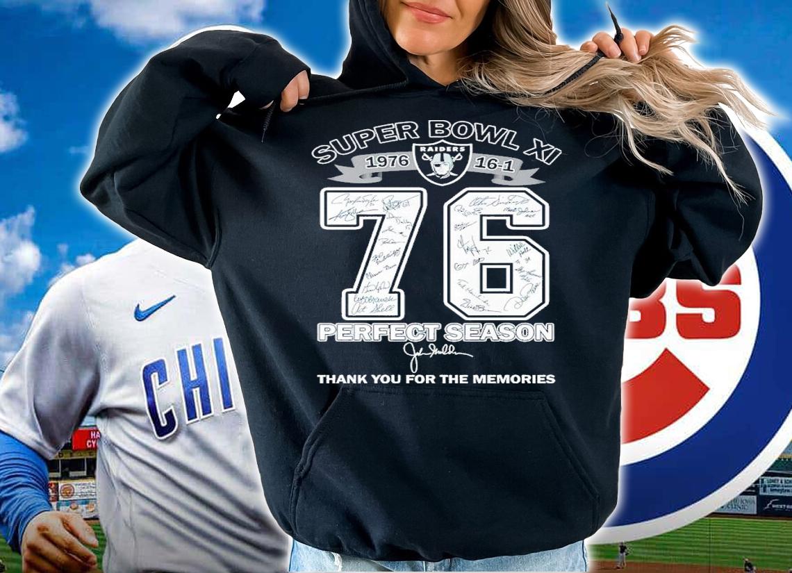 Super Bowl 1976 16-1 Perfect Season Las Vegas Raider signature shirt hoodie