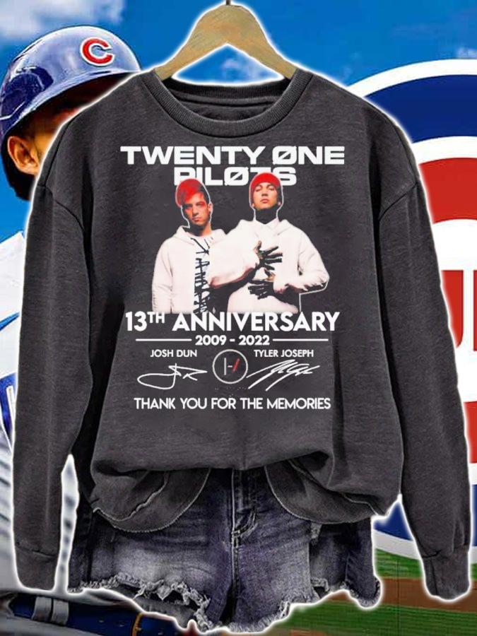 Twenty One Pilots 13th Anniversary 2009-2022 Signatures Thank You For The Memories Shirt