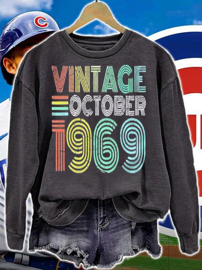 Vintage October 1969 Retro Vintage Born In October 1969 Ver2 Shirt sweatshirt