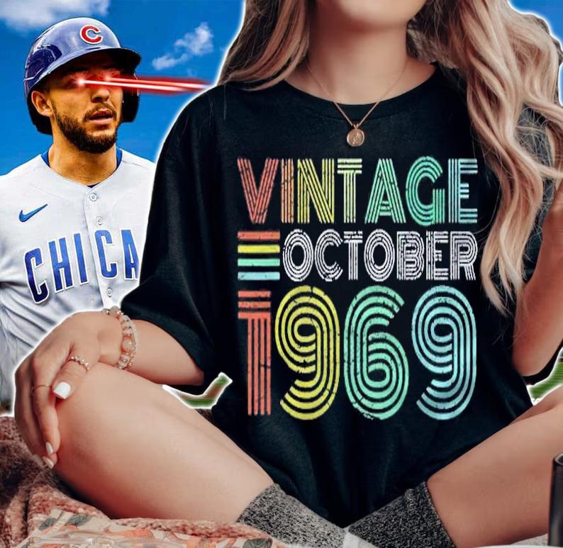 Vintage October 1969 Retro Vintage Born In October 1969 Ver2 Shirt woman shirt