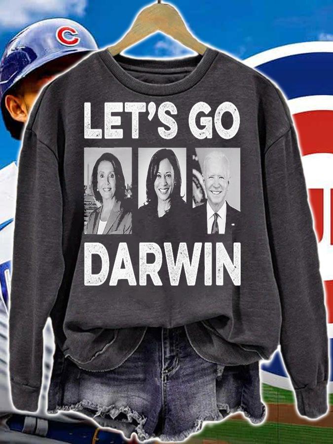 Women Let's Go Darwin Joe Biden Shirt Lets Go Darwin T-Shirt sweatshirt