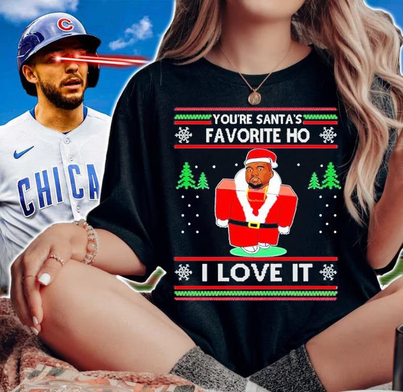 You're santa's favorite ho I love it shirt woman shirt