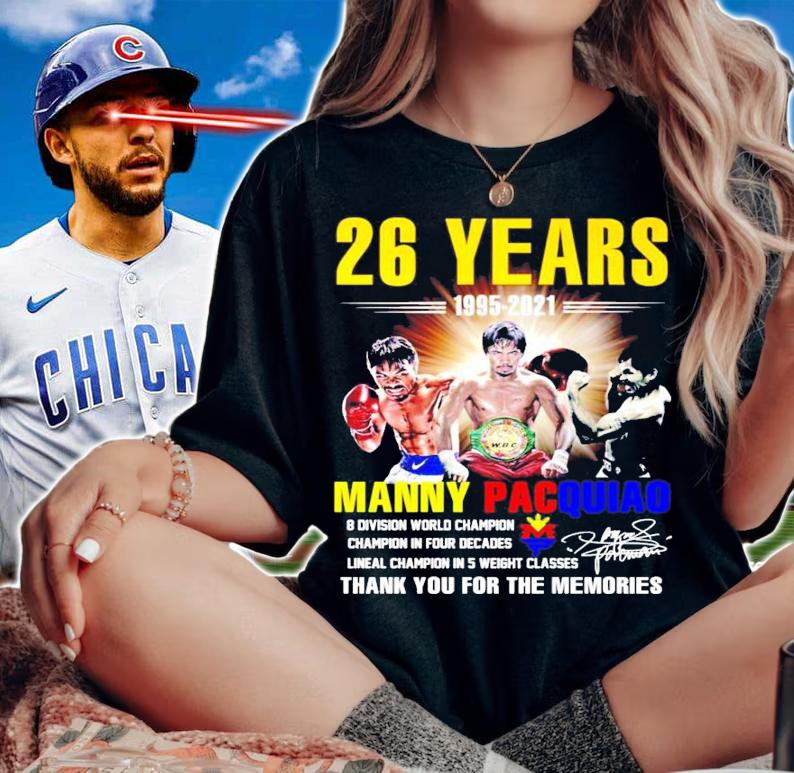 26 years 1995-2021 Manny Pacquiao Signature t-shirt woman shirt