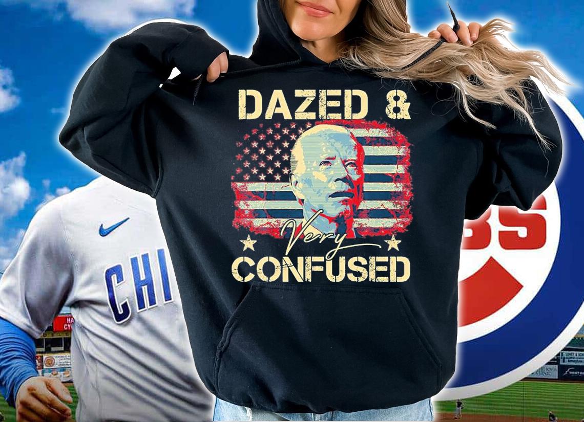 Funny Biden Dazed And Very Confused Vintage USA Flag Retro T-Shirt hoodie