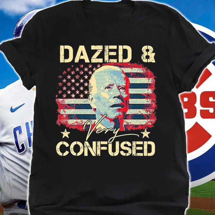 Funny Biden Dazed And Very Confused Vintage USA Flag Retro T-Shirt shirt