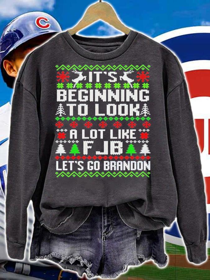 It's beginning to look a lot like FJB let's go Brandon Christmas shirt sweatshirt
