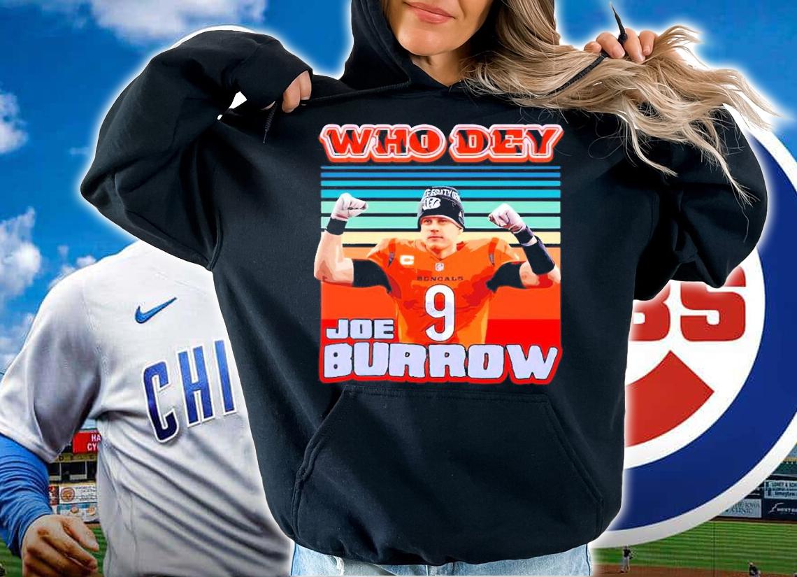 Joe Burrow 9 Who Dey Cincinnati Bengals Vintage Shirt hoodie
