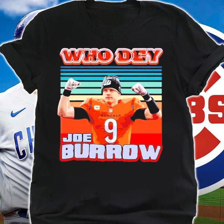 Joe Burrow 9 Who Dey Cincinnati Bengals Vintage Shirt shirt