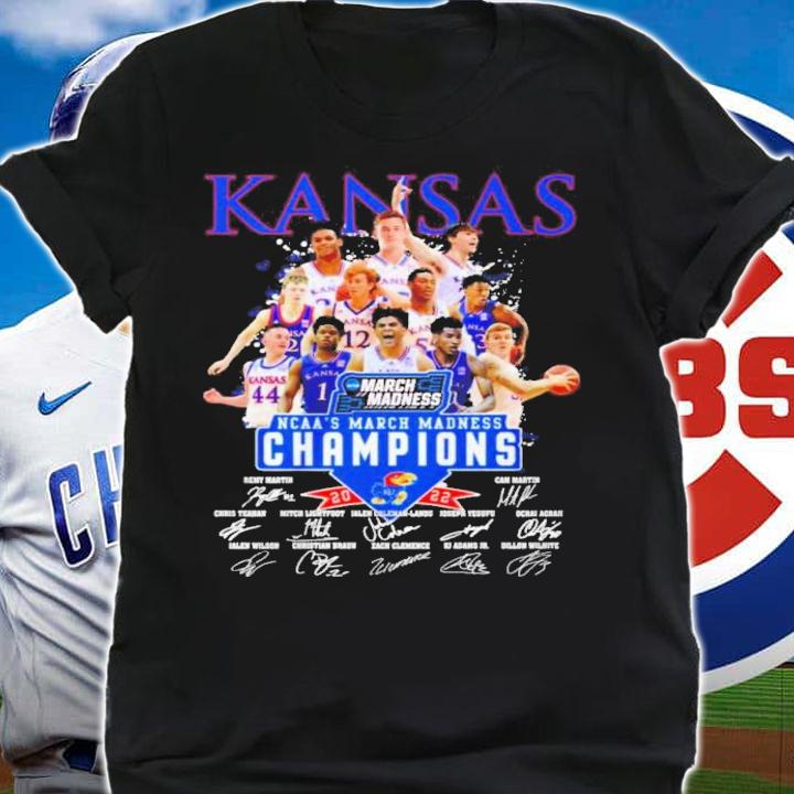 Kansas Jayhawks NCAA March Madness Champion 2022 Signatures Shirt shirt