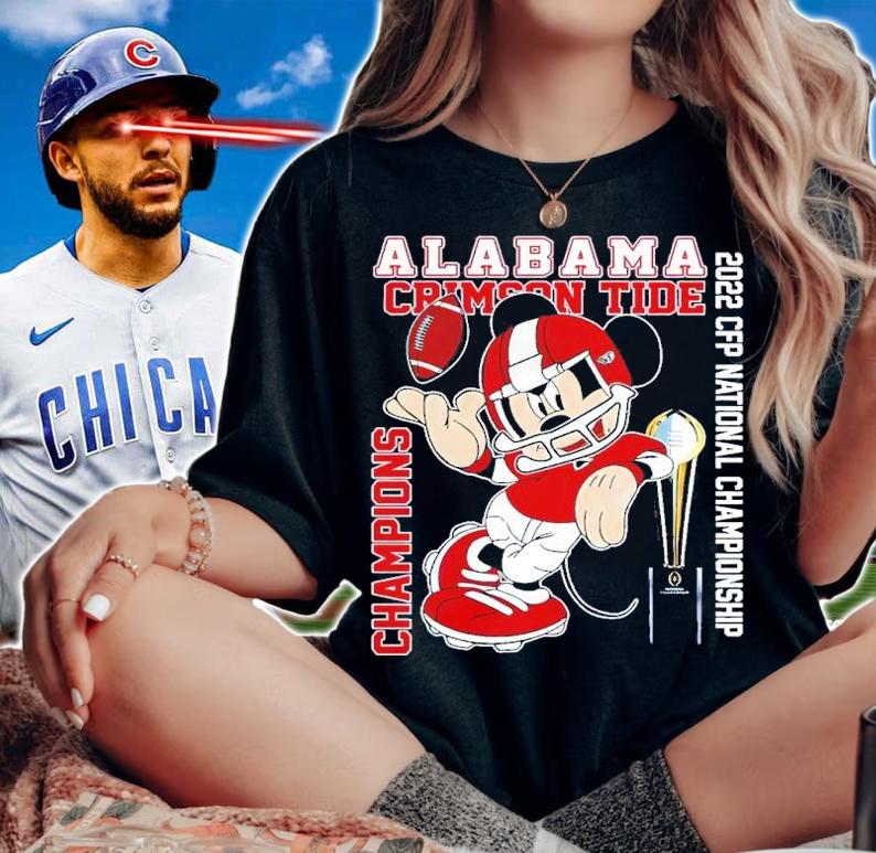 Mickey Alabama Crimson Tide 2022 CFP National Champions NCAA Football Shirt woman shirt