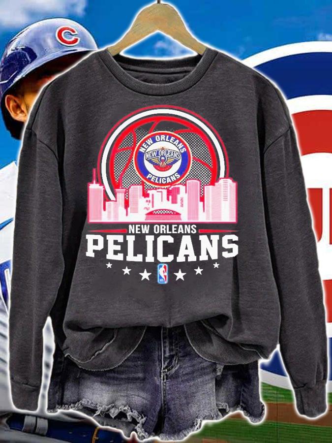 New Orleans Pelicans NBACity Skyline T-Shirt sweatshirt