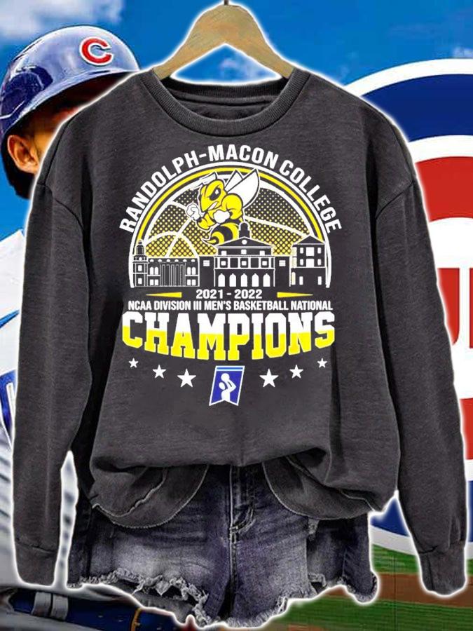 Randolph-Macon College NCAA Division III Men's Basketball National Champions 2021-2022 Shirt sweatshirt