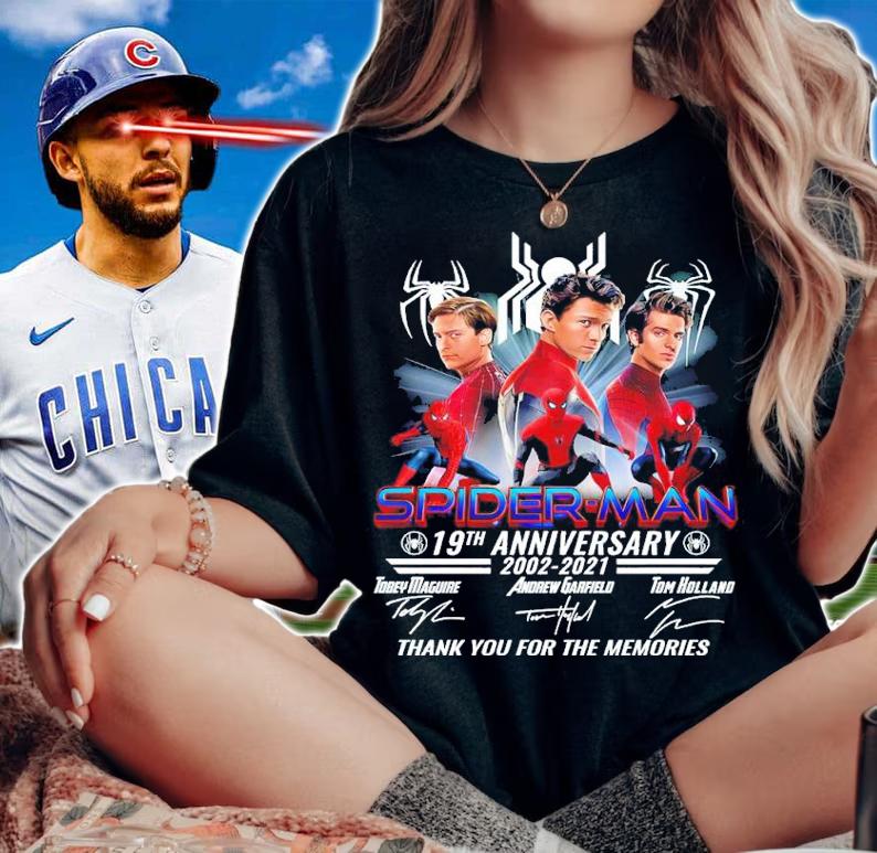 Spider-man 19th Anniversary 2002-2021 Signatures Thank You For The Memories Shirt woman shirt