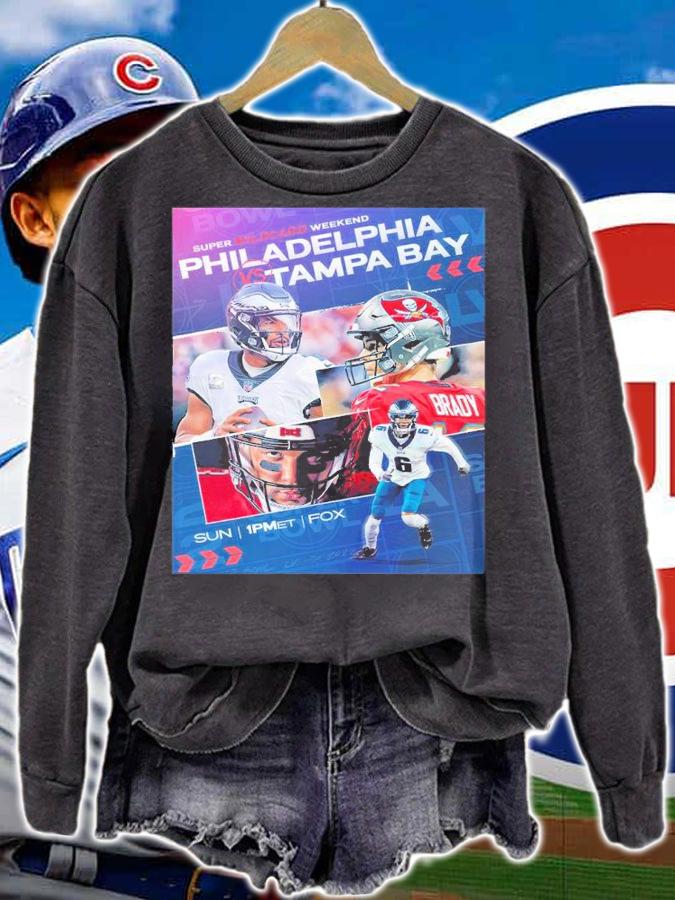 Super Wildcard Weekend Philadelphia Eagles vs Tampa Bay Buccaneer shirt sweatshirt