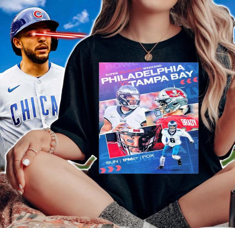 Super Wildcard Weekend Philadelphia Eagles vs Tampa Bay Buccaneer shirt woman shirt