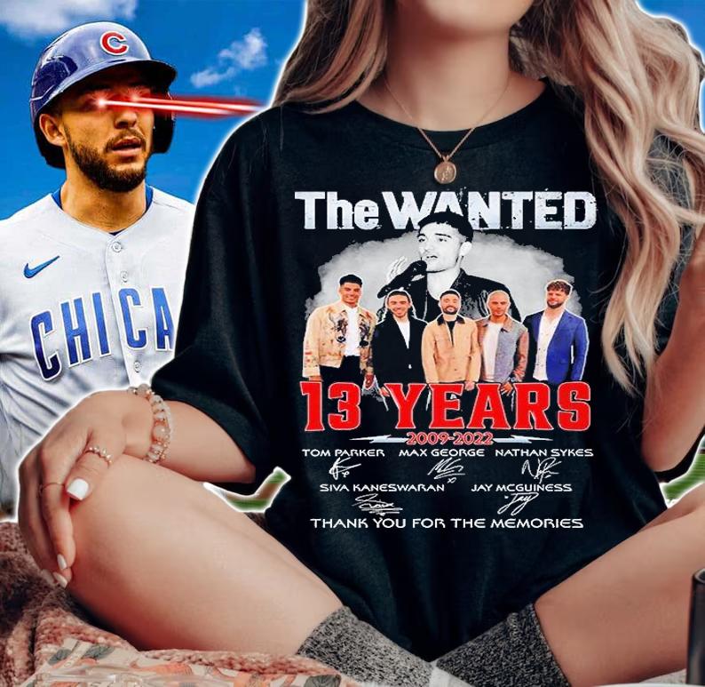 The Wanted 13 Years 2009 2022 Thank You For The Memories Signatures T-Shirt woman shirt