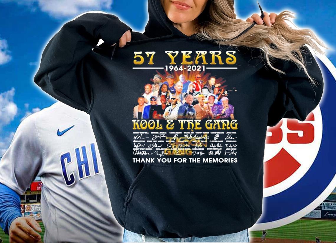 57 years 1964-2021 Kool and The Gang signatures t-shirt hoodie