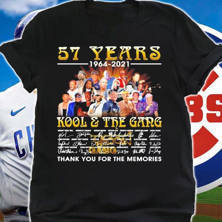 57 years 1964-2021 Kool and The Gang signatures t-shirt shirt