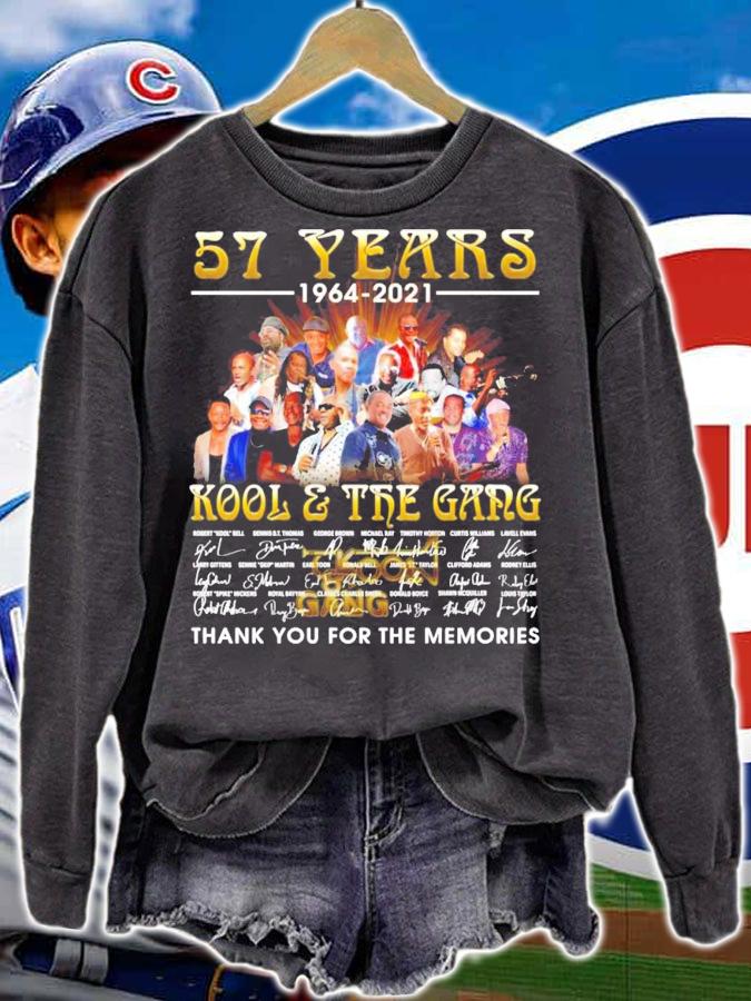 57 years 1964-2021 Kool and The Gang signatures t-shirt sweatshirt