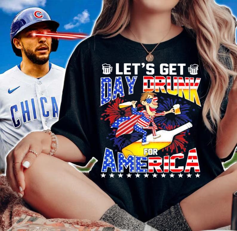 Let's get day drunk beer for America 4th of July shirt woman shirt