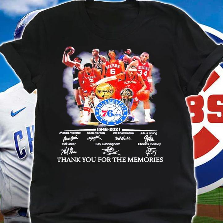 Philadelphia 76ers 1946-2021 signature shirt shirt
