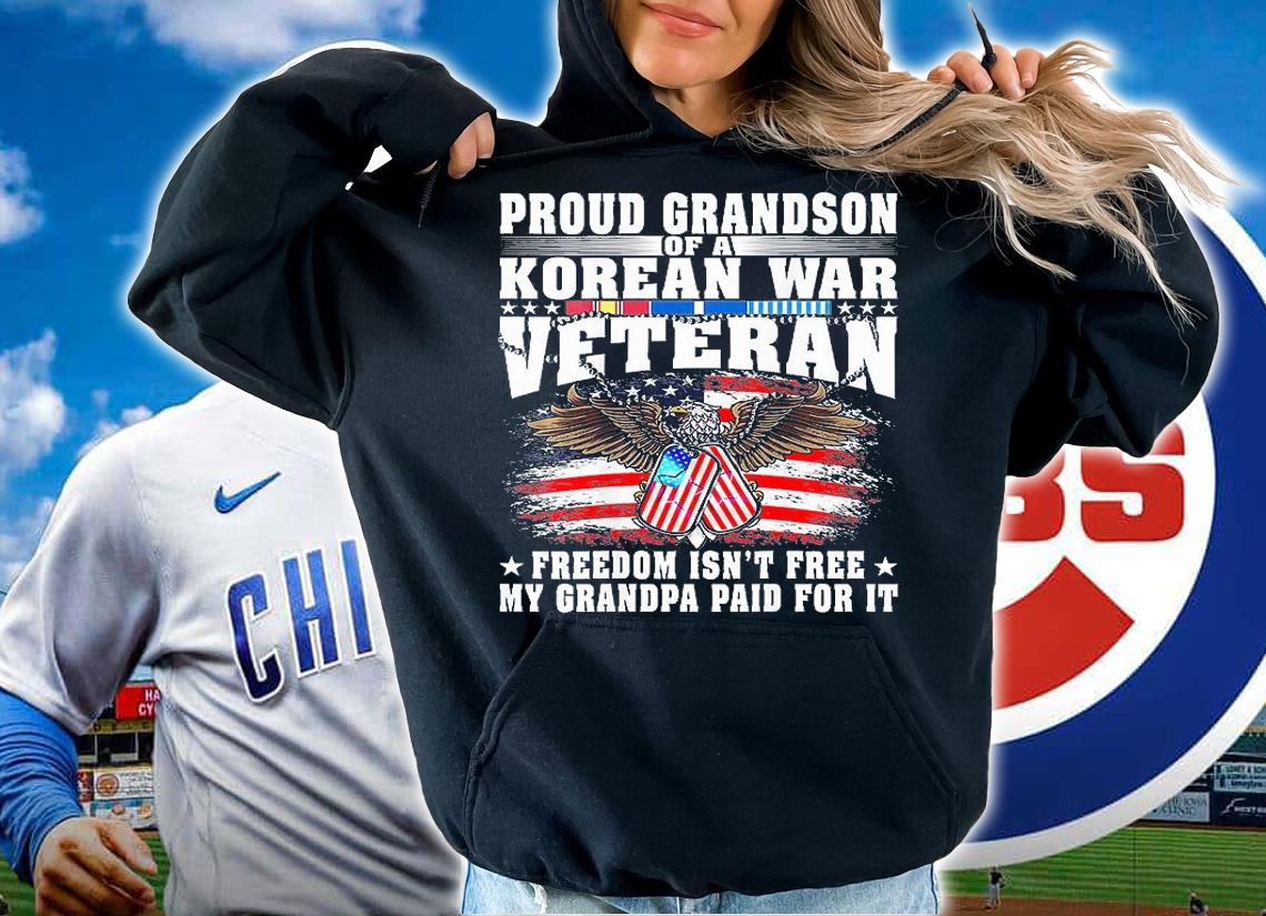 Proud Grandson Of A Korean War Veteran Military T-Shirt hoodie