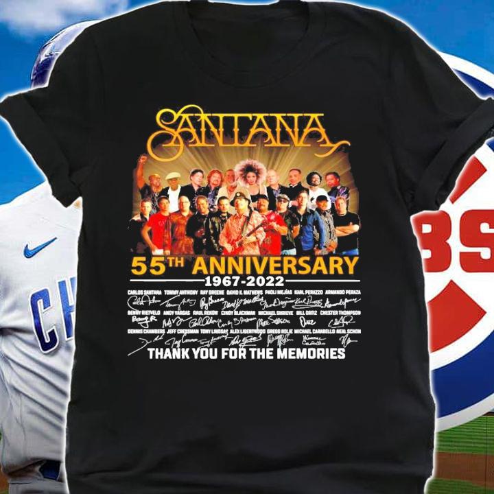 Santana 55th anniversary 1987-2022 signature shirt shirt