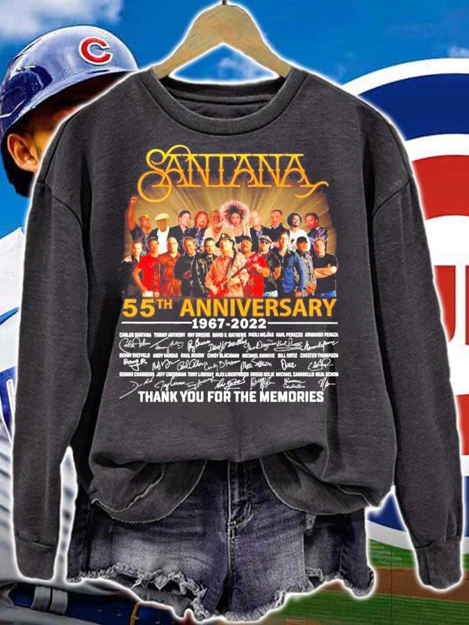 Santana 55th anniversary 1987-2022 signature shirt sweatshirt