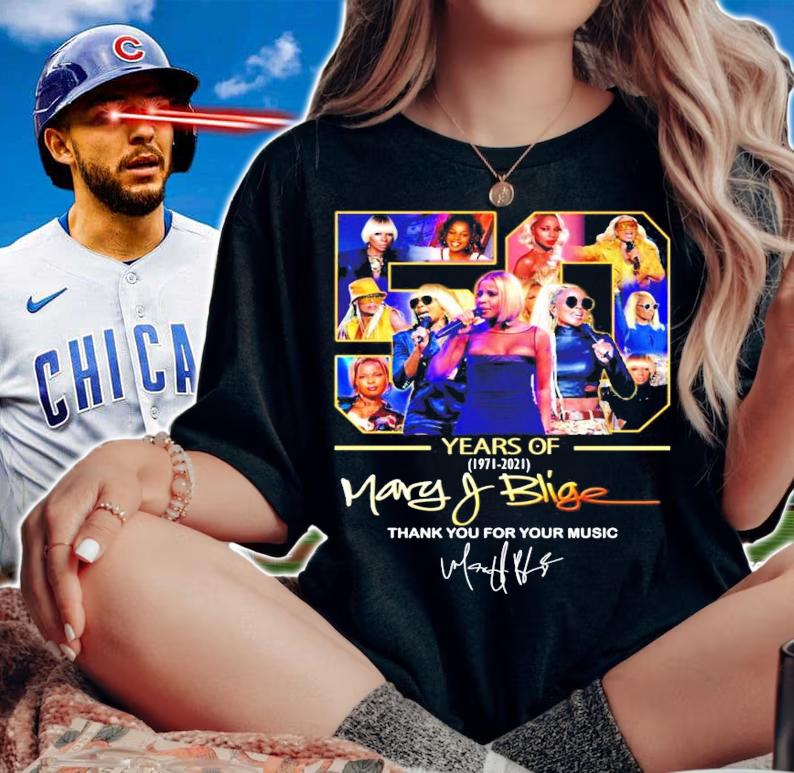 50 years of 1971-2021 Mary Of Blige thank you for the memories signature shirt woman shirt